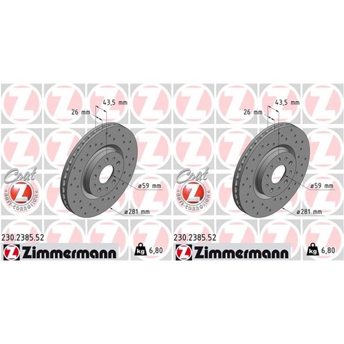 Zimmermann sport dischi - 2x,