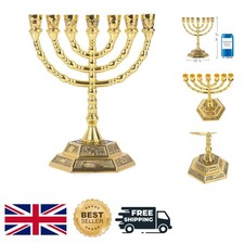 Exquisite Gold Menorah 20cm -