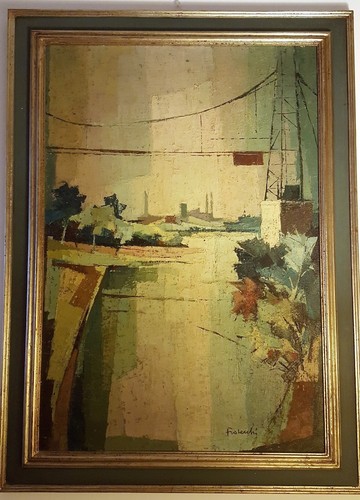 Quadro olio tela paesaggio - olio, su