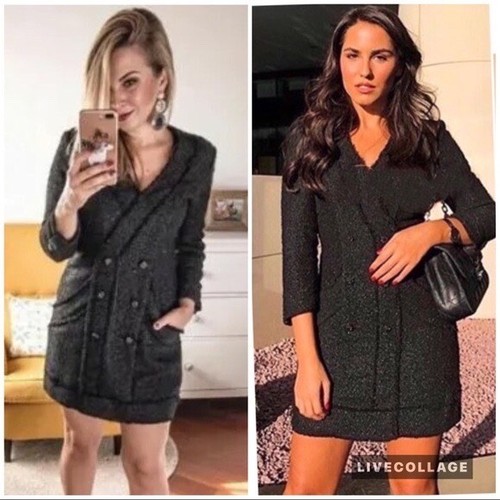 Zara tweed nero mini - , abito