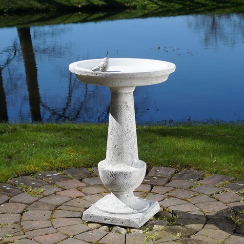 Bagno per uccelli con colonna