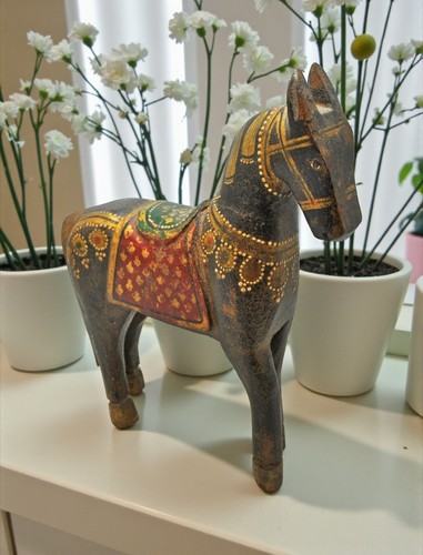 Cavallo legno intagliato a - in,