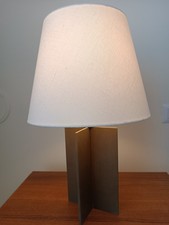 RARA coppia di lampade patina ottone DESIGN CROISILLION moderno metà secolo da collezione