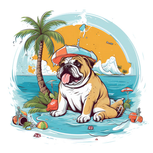 Adesivi auto bulldog - bulldog, inglese