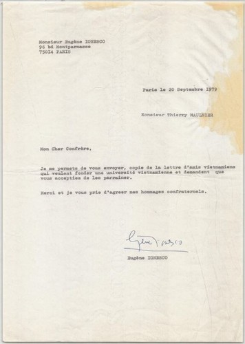 Eugène ionesco parrainage - eugène,
