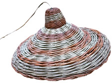 Lampadario di vimini