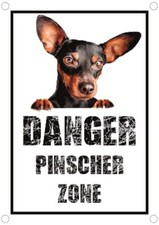 TARGA CARTELLO ATTENTI AL CANE - Danger PINSCHER zone