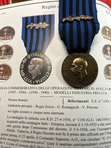 Medaglia campagne aoi nastro - campagne,