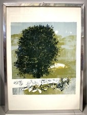  STAMPA MULTIPLO 366/500 Giancarlo Cazzaniga LITOGRAFIA COLORI DISEGNO ASTRATTO 