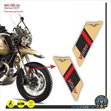 2 Adesivi Sticker MOTO GUZZI V85 TT Travel parasteli forcella Oro MG V85 A4