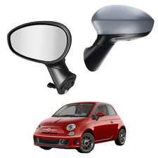 Specchietto retrovisore Sinistro per Fiat 500, Elettrico, Verniciabile,735452180