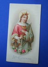 Santino HolyCard Santa Caterina d'Alessandria Martire A&MB 1898
