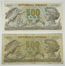 Banconote 500 Lire Repubblica