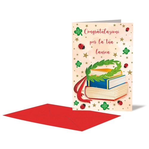 Biglietto auguri laurea - laurea, con