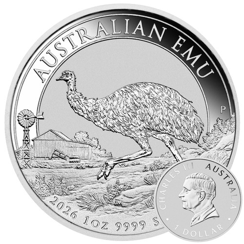 Emu 2026 moneta argento oz - d'argento, 1
