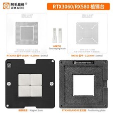 Amaoe Nvidia RTX3060 RX580 BGA Reballing Stencil Kit per GPU Scheda Grafica Chip