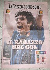 GAZZETTA PAOLO ROSSI Maglia Maglietta La Dello Sport Giornale Morte Italia 90