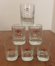 6x Bicchierini Vetro Vintage Martini Vermouth Breweriana bar pub Amaro Liquore 