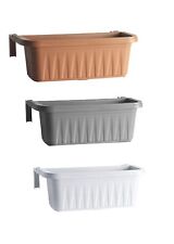 Fioriera Balconetta Rettangolare 50 cm Vaso Fiorere per Fiori Piante da Balcone