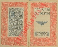 Letteratura russa - TOLSTOI - Pensieri.