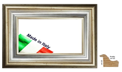 Cornice legno argento - legno, e