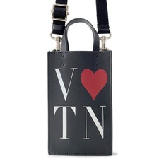 Valentino Garavani VLTN logo 2WAYBbag taglia mini pelle nero UY0B0A09RCR