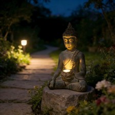 Statua Buddha con Luce Solare