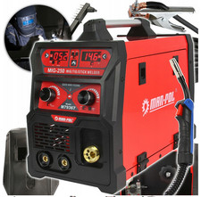 Inverter Saldatrice Mig Mag Mma Tig 30-250A Gas Elettrodo 230V 15,5kg