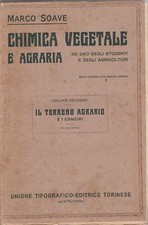 Marco Soave Chimica vegetali e agraria volume II il terreno agrario e i concimi 