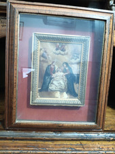 ANTICO DIPINTO SACRO FINE '700 SU ALABASTRO MORTE DI GESU'