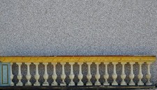 COPPIA GRANDI BALAUSTRE IN LEGNO POLICROMO- COLONNE-DIPINTO  MARMO-BALAUSTRA