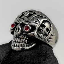 Anello Uomo Teschio Punk Dark