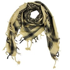 Kefiah beige e nera sciarpa