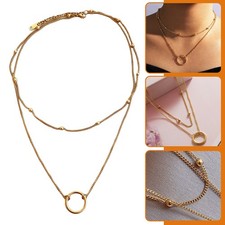 Collana doppio strato placcata