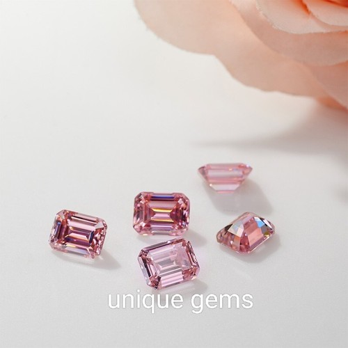 Diamante taglio smeraldo - , rosa