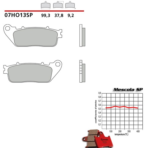 Pastiglie posteriore brembo - pastiglie,