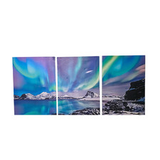 Quadro tela trittico aurora - su,