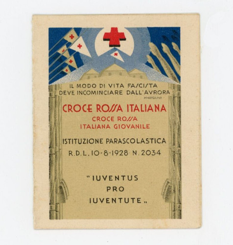 Tessera fascista croce rossa - tessera,