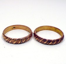 Coppia anelli deco' ottone