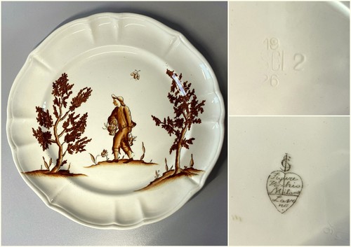 Piatto decorativo ceramica sci - decorativo,