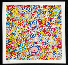 Takashi Murakami Litografia Mori Museum originale numerata -Yayoi Kusama Kaws