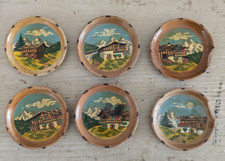 Set da 6 Sottobicchiere in legno vintage Montagna Casa Souvenir