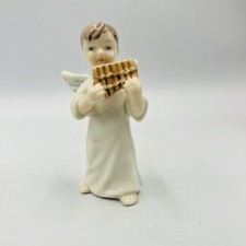 Statuina Angeli Annuali Bing & Grondahl Ragazzo Angelo che Suona Flauto Natale 314