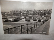 Vecchia cartolina foto d epoca di gela panorame e pescherecci a riposo 1952