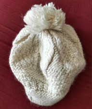 Cappello basco Donna Lana Bianco Rossella Carraro.Usato un solo giorno