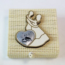 26308 Bomboniere 6pezzi Scatolina porta confetti in bambu coppia Sposi 25 Annive