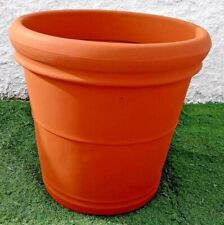 VASO TONDO DOPPIO BORDO LISCIO IN RESINA GIARDINO, ESTERNO DA 60 CM