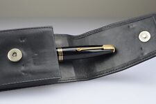 Parker Astuccio Portapenne N°3 Scomparti in Pelle Nera 1990s "Difetto"