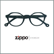 Occhiali Zippo da vista lettura effetto gommato nero tipo esagonale 6 diottrie