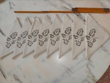 8 TOVAGLIOLI IN LINO RICAMO A